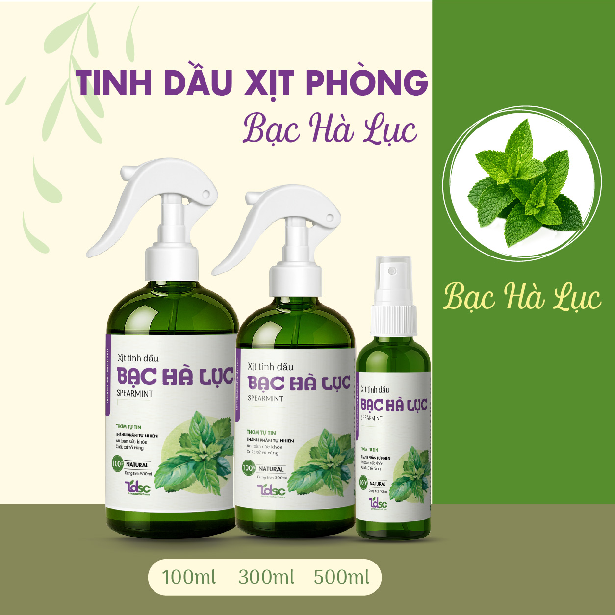 Xịt Thơm Bạc Hà Lục