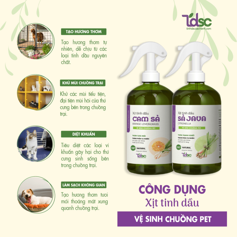Công Dụng Vượt Trội Của Xịt Thơm Vệ Sinh Chuồng Pet