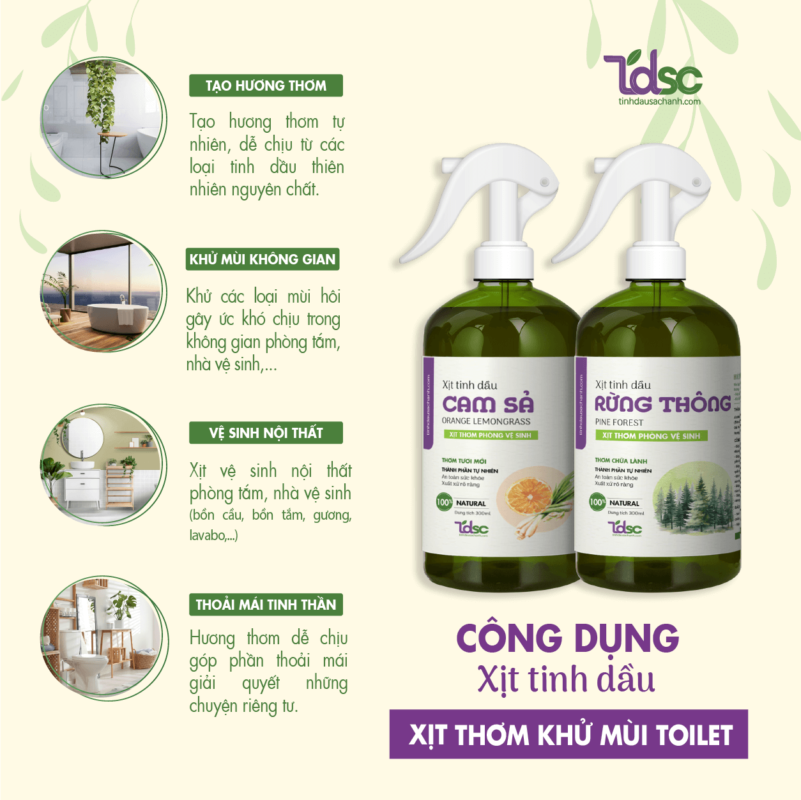Công Dụng Vượt Trội Của Xịt Thơm Khử Mùi Nhà Vệ Sinh