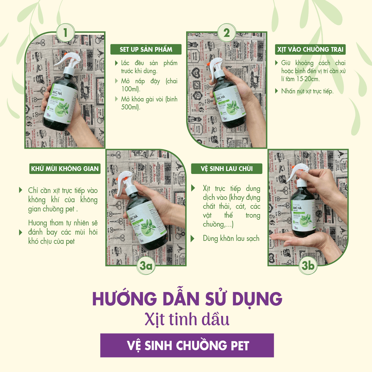 huong-dan-su-dung Hướng Dẫn Sử Dụng Xịt Thơm Vệ Sinh Chuồng Pet