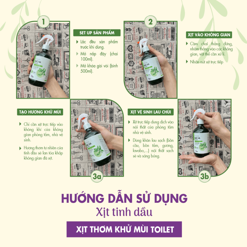 Hướng Dẫn Sử Dụng Xịt Thơm Khử Mùi Nhà Vệ Sinh