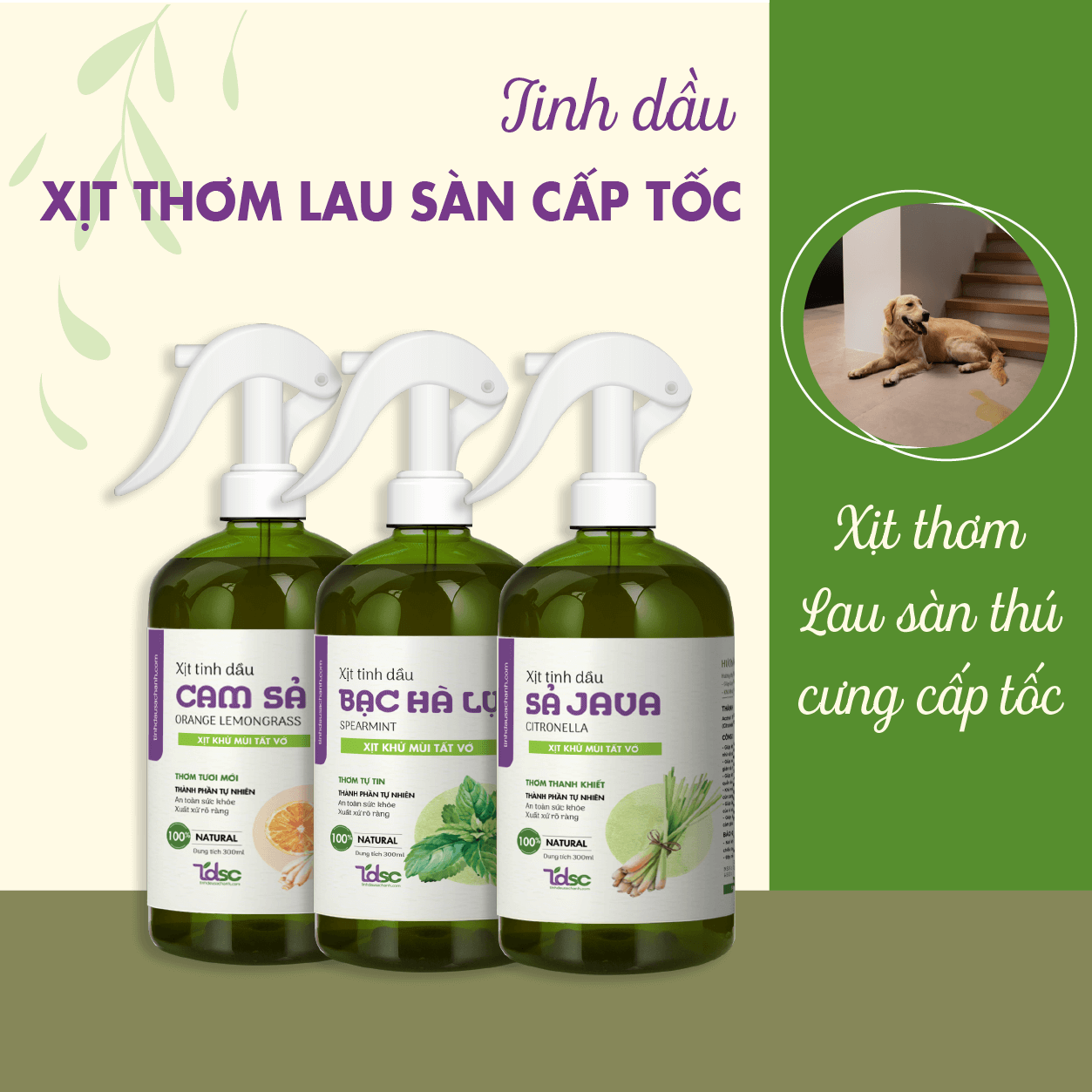 Xịt Thơm Lau Sàn Thú Cưng Cấp Tốc