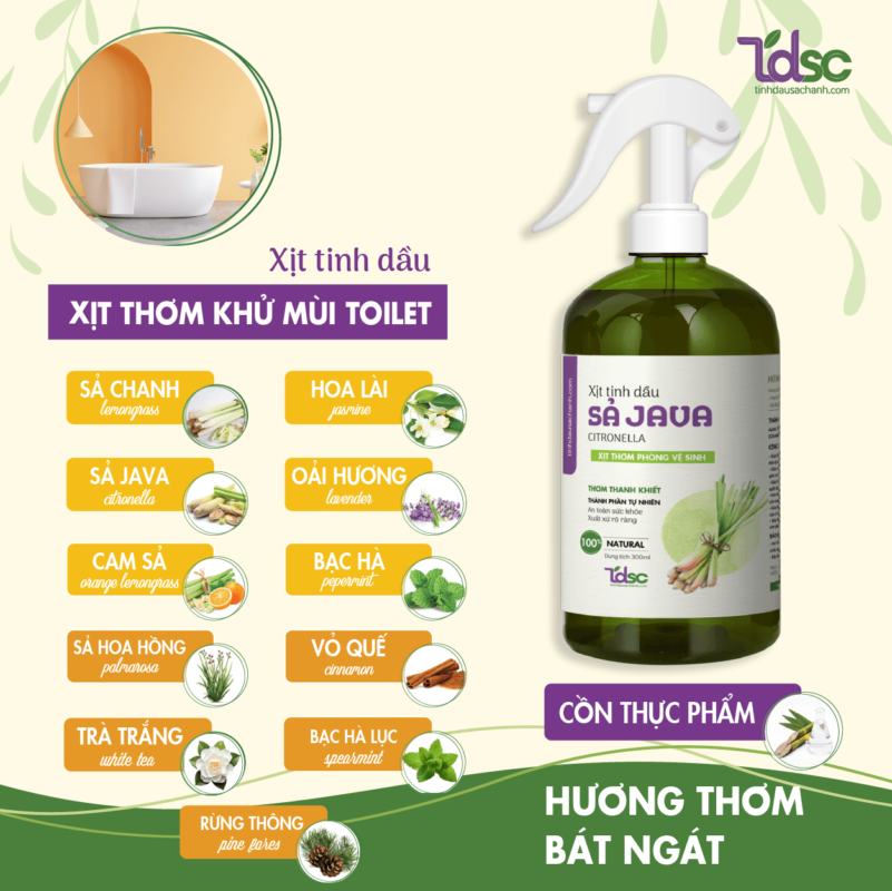 Thành Phần Chính Của Xịt Thơm Khử Mùi Nhà Vệ Sinh