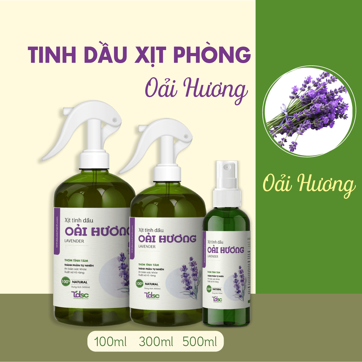 Xịt phòng Tinh Dầu Oải Hương