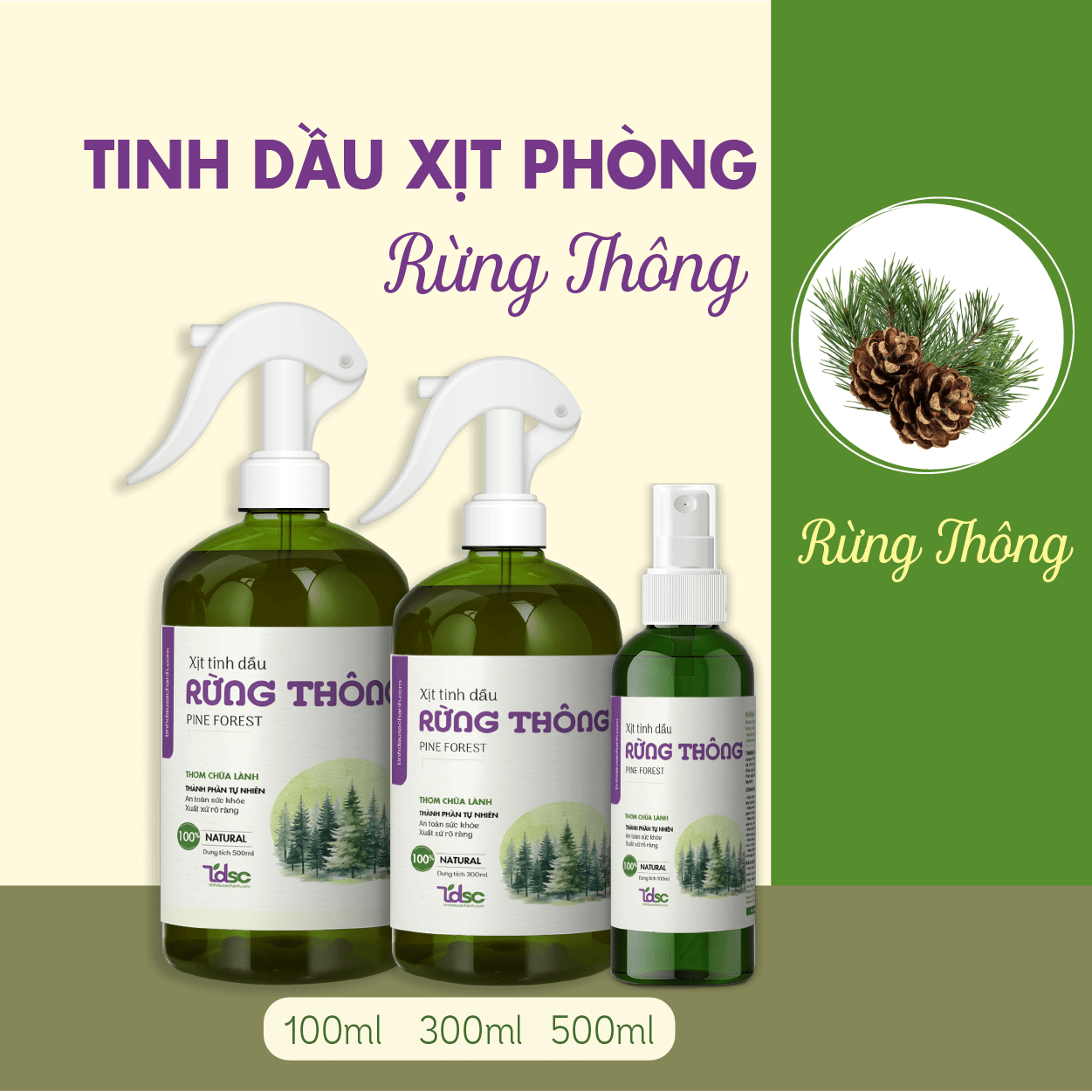 Xịt Phòng Tinh Dầu Rừng Thông