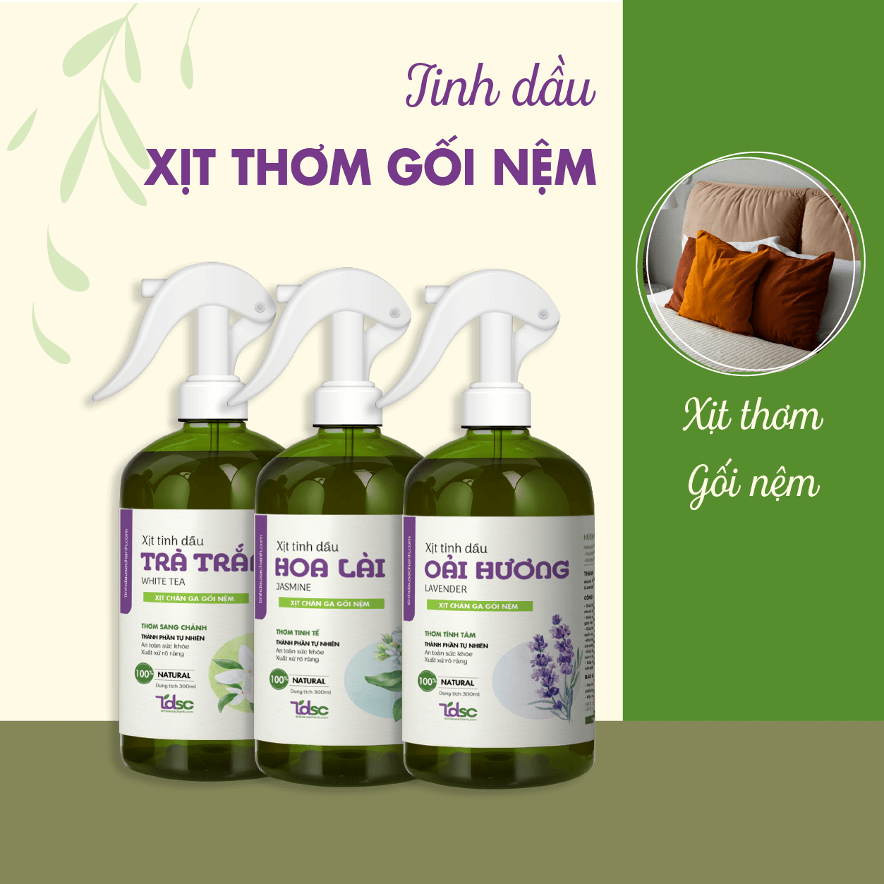 Xịt thơm gối nệm