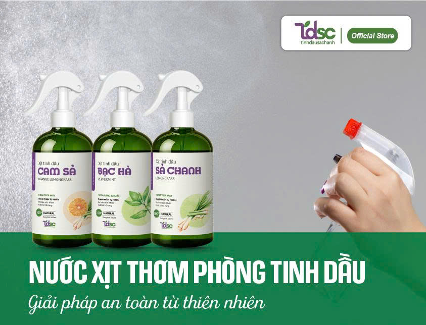 Nước xịt thơm phòng tinh dầu – Giải pháp an toàn từ thiên nhiên