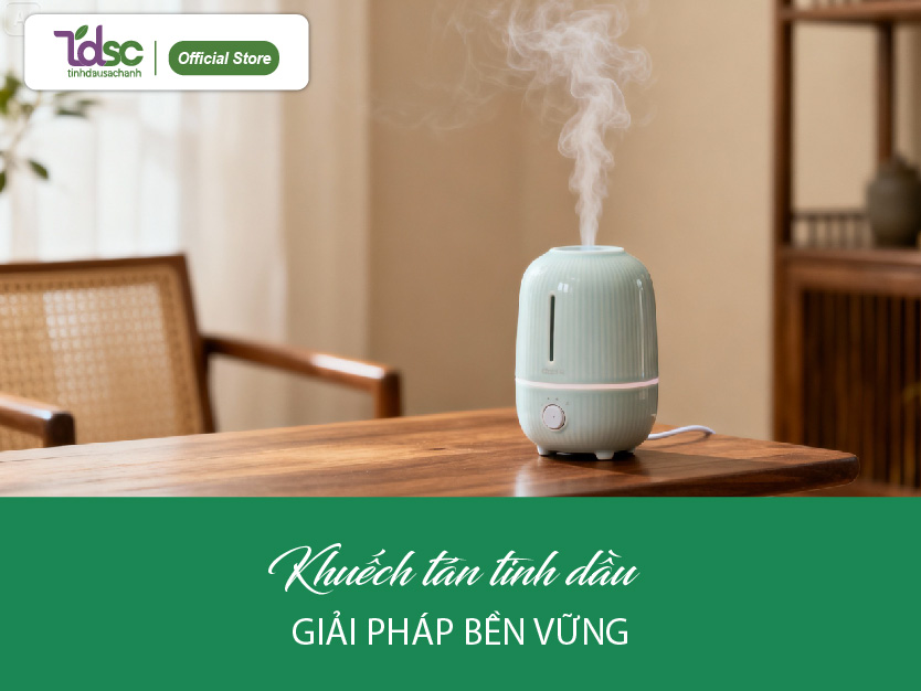 Khuếch tán tinh dầu - Giải pháp khử mùi mùa lạnh bền vững, tạo hương nền sạch lâu dài