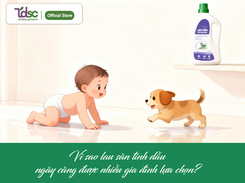 Vì sao lau sàn tinh dầu ngày càng được nhiều gia đình lựa chọn?