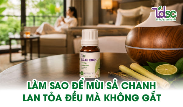 Cách giúp mùi sả chanh lan tỏa đều và không bị gắt